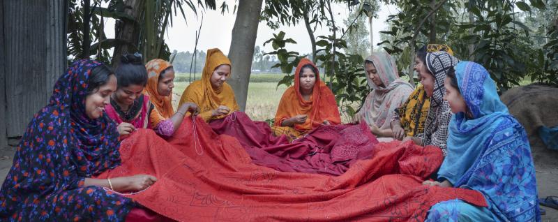 Women sewing in Bangladesh